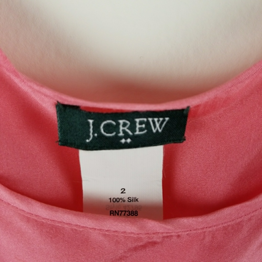 J Crew Womens Sz  2 Silk Tank Top Camisole Scoop - Picture 3 of 4
